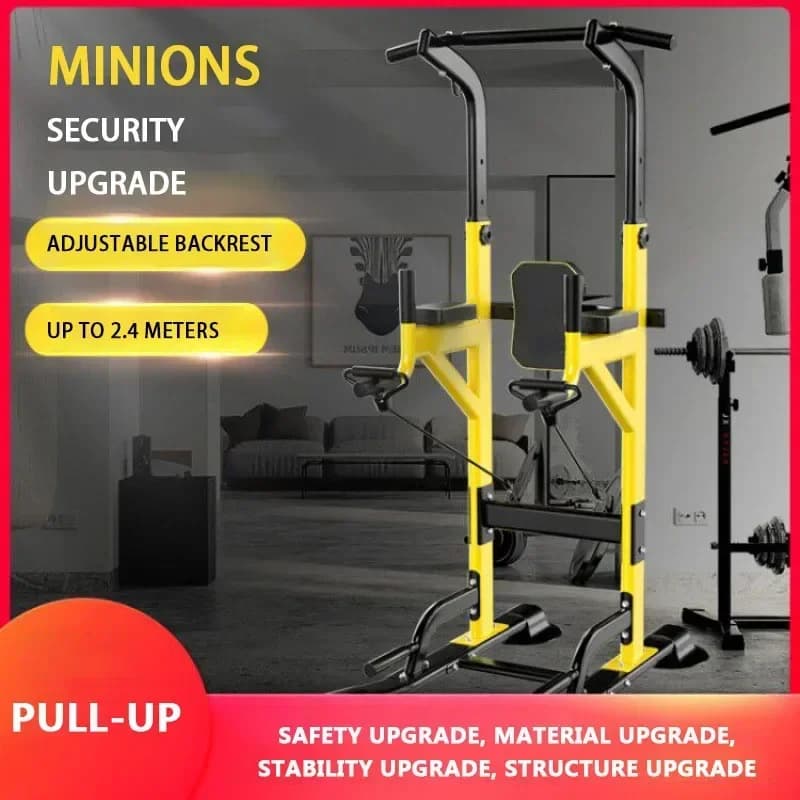 Indoor fitness equipment: Horizontal bar pull-up; multi-functional arm and back workout.