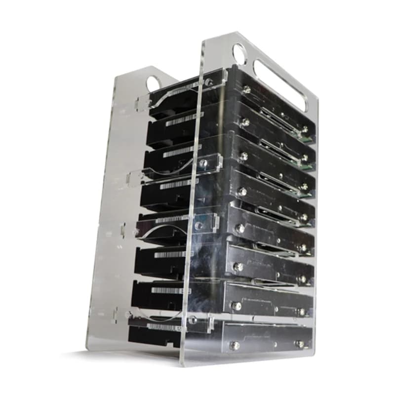 3.5 In staffa per disco rigido In acrilico fai-da-te Bay Computer Desktop disco rigido esterno scaffale scaffale HDD Storage Box Organizer Case