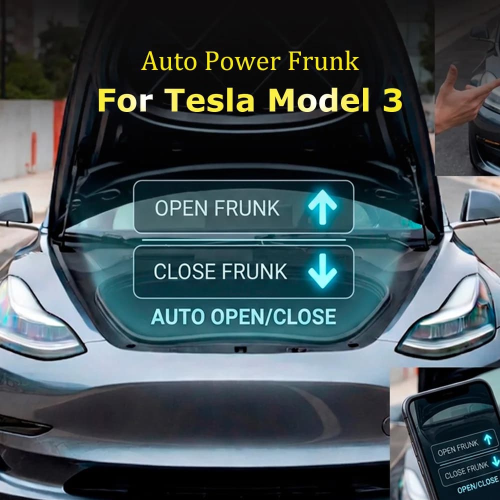 Auto Powered Frunk For Tesla Model 3 Highland Smart Electric Front Trunk Lift with Soft Close Support APP/Screen/Siri