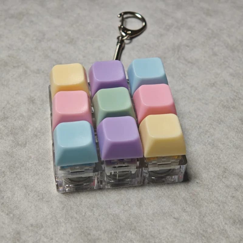 Portachiavi Tastiera Pastello 4/9 Tasti, Gioco Antistress per Adulti e Adolescenti, Simpatico Regalo Sensoriale per Bambini