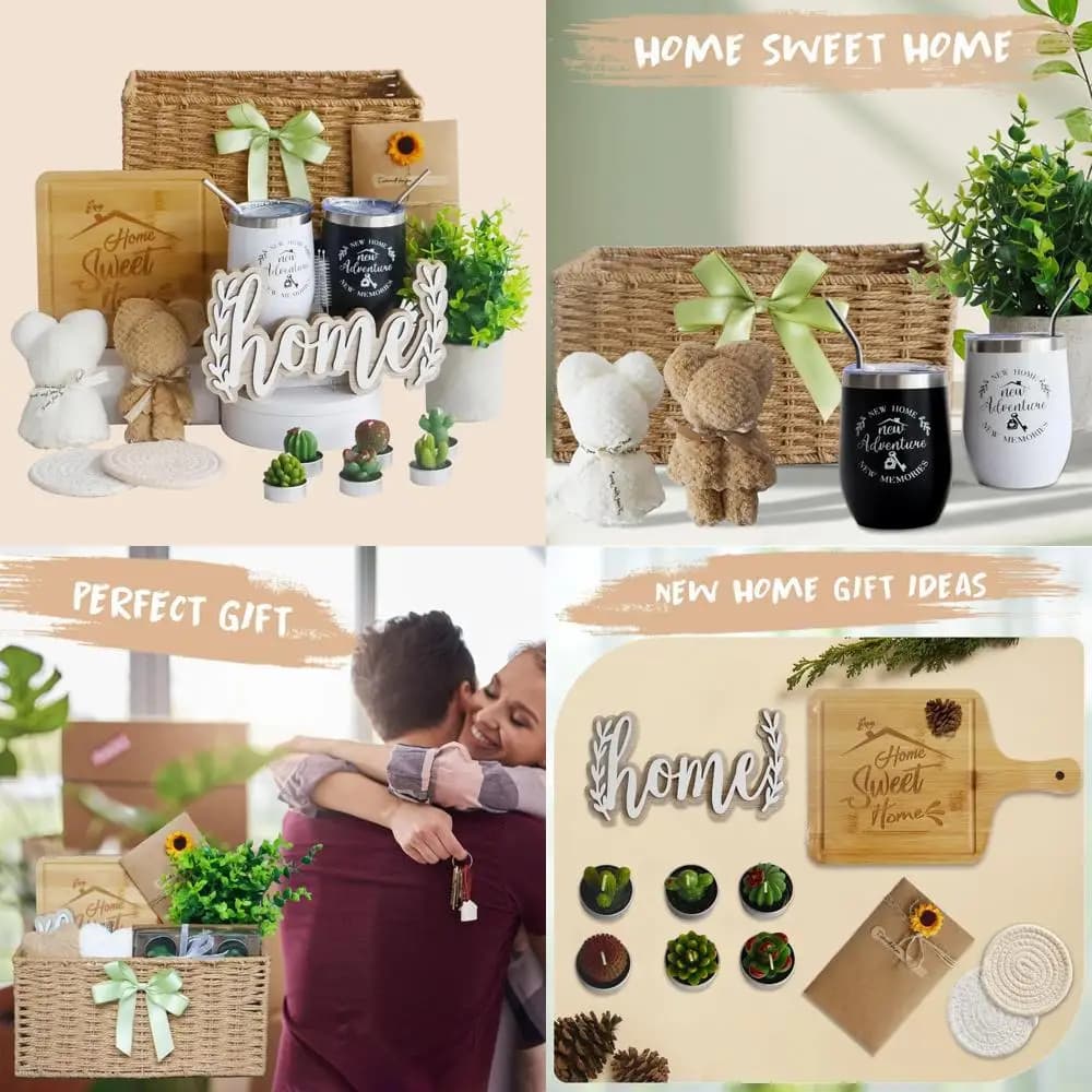Elegant gift basket for the inauguration of the 18-piece house: fake plants, fragrant candles and ideas for the decoration of the sweet house