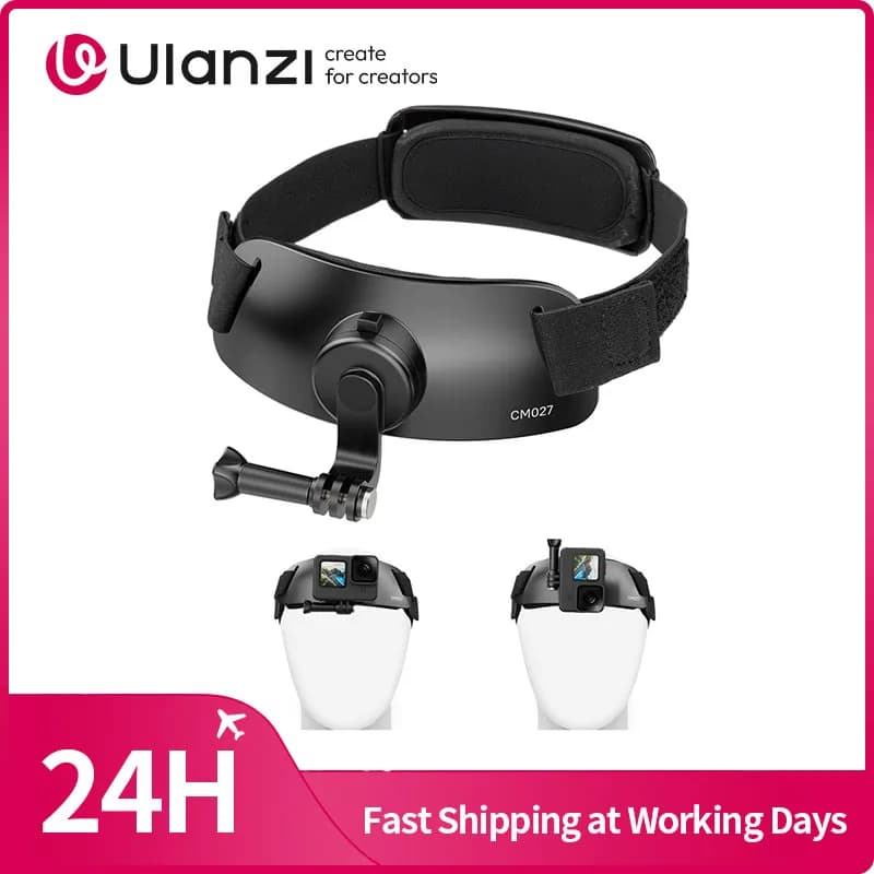 Ulanzi Head Strap Support for action camera Smartphone Gopro 12 11 10 9 8 7 Support for head for outdoor photography Video Vlog