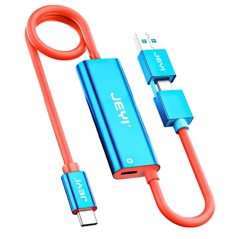 JEYI Video Capture Card 100W PD USB-C To USB-A/C Live Recording Of Video And Audio For Steam Deck Switch 2/1/OLED ROG Gaming