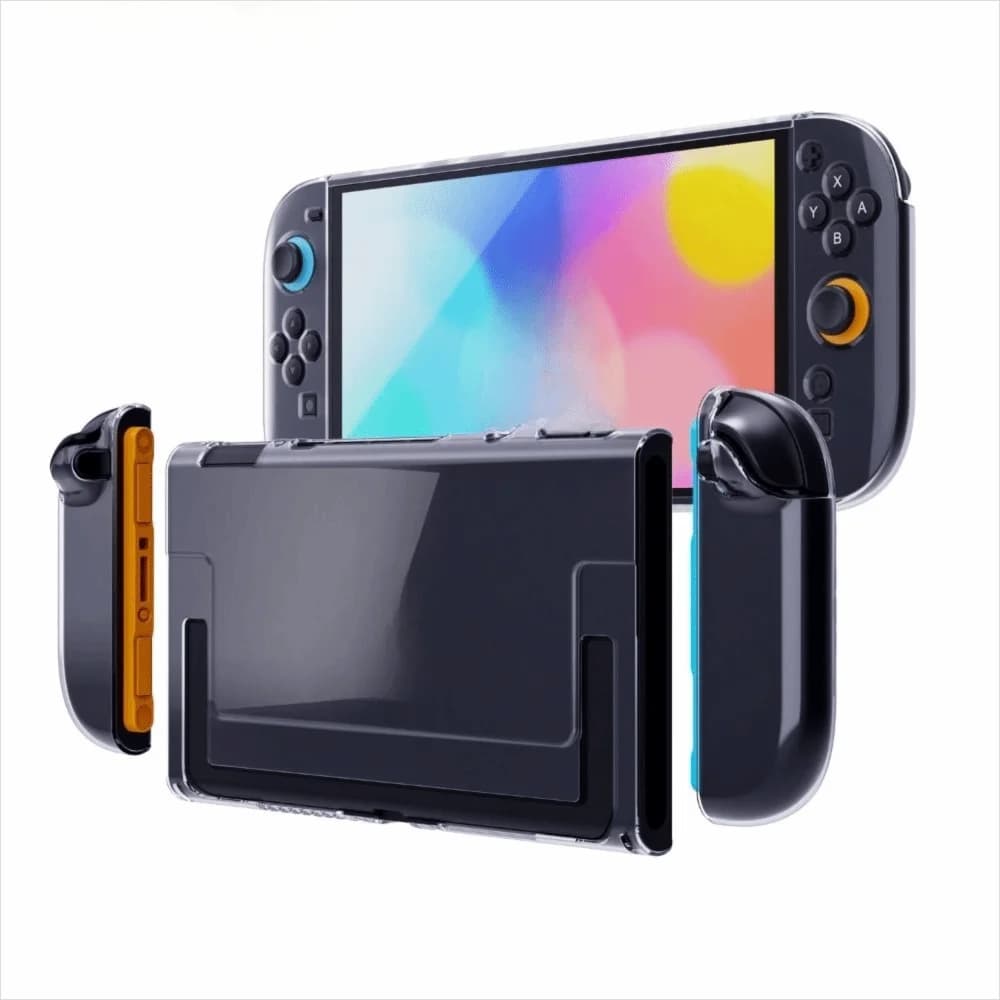 Custodia dockabile in TPU Custodia protettiva staccabile in cristallo Accessori Custodia per console di gioco antigraffio per Nintendo Switch 2 Joycon