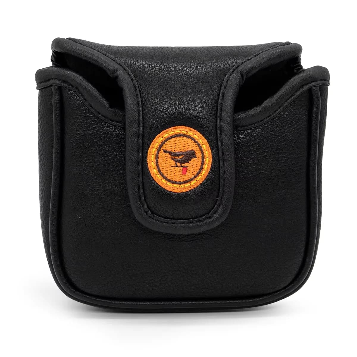Golf Club Headcover Premium Leather Golf Mallet Putter Cover, Headcover with Magnetic Closure, Elegant Embroidery, Black