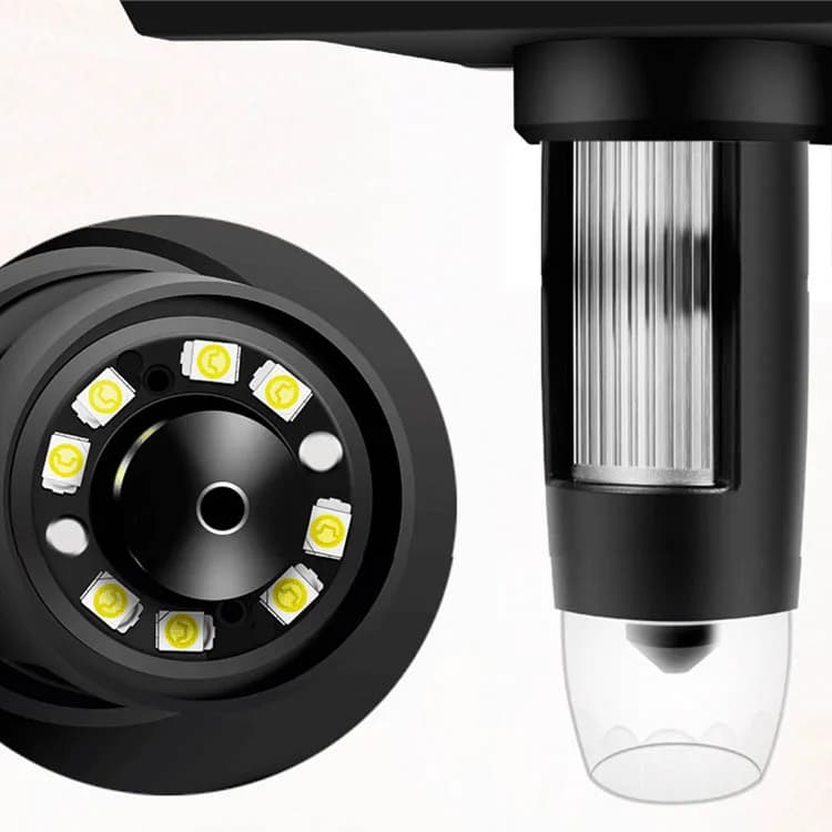 Microscopio Digitale USB 5MP con 8 LED e Schermo LCD HD da 4,3 Pollici per Riparazioni e Bellezza