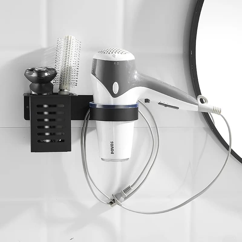 Wallet Holder for Hair Dryer - Wall decal Storage for Hair Dryer, Iron Haircuts and Tools for Hair Styling