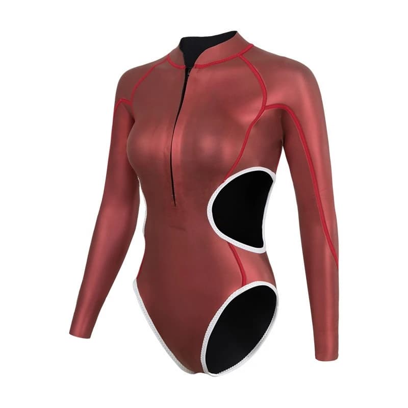 Muta da donna da 2 mm per bikini, surf, snorkeling, protezione solare, costume intero, muta per immersione libera