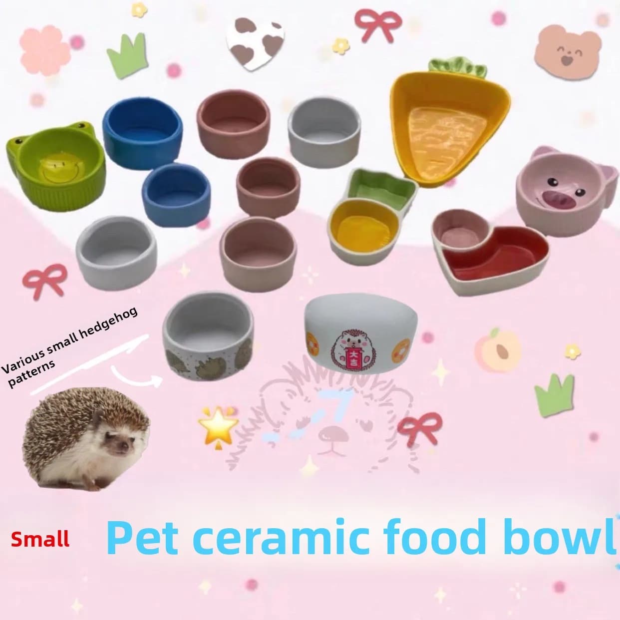 Ciotola per Cibo per Criceti, Pappagalli Volanti e Cani di Piccola Taglia, Design a Pasta, Ciotola Multiuso per Animali Domestici