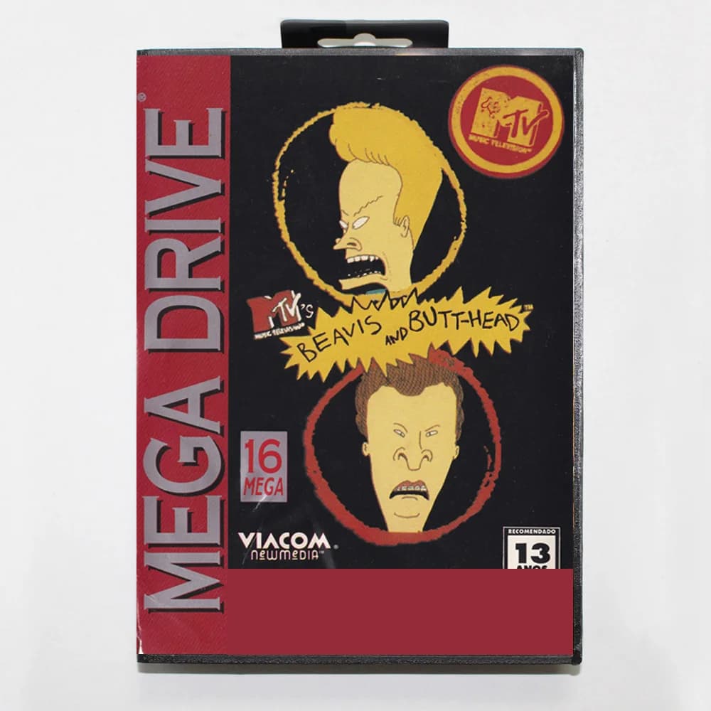 Nuovo arrivo Beavis e Butt-Head MD Scheda di gioco 16 Bit BR Cover per Sega Megadrive Genesis Cartuccia per console per videogiochi