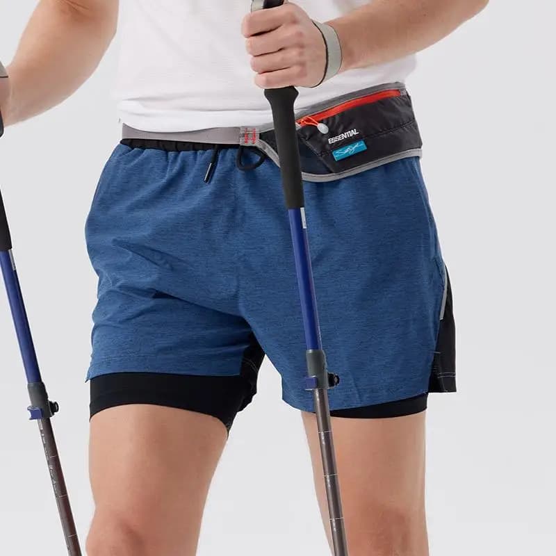 # 51146-XIYU Pantaloncini Sportivi da Uomo 2 in 1 a Doppio Strato, Abbigliamento Sportivo Estivo, Pantaloncini da Corsa, Palestra, Fitness, Jogging e Allenamento