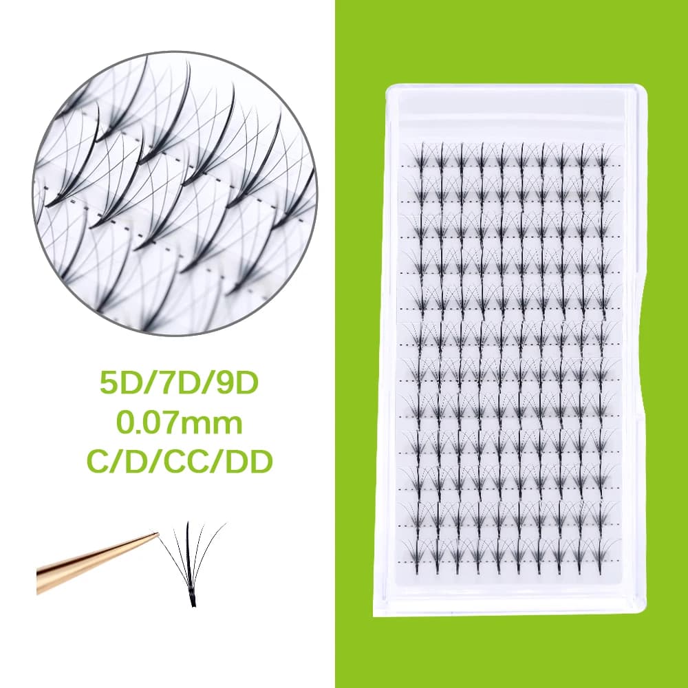 Premade Russian Volume Fans extension ciglia Cluster 5D/7D/9D visone single Cluster ciglia finte Natural Wispy Lash Cluster