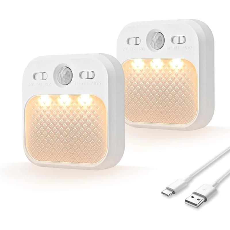 WISH Sensore a infrarossi umano intelligente Armadio Armadio Corridoio Scale Cucina Camera da letto Lampada Ricarica automatica Luce notturna