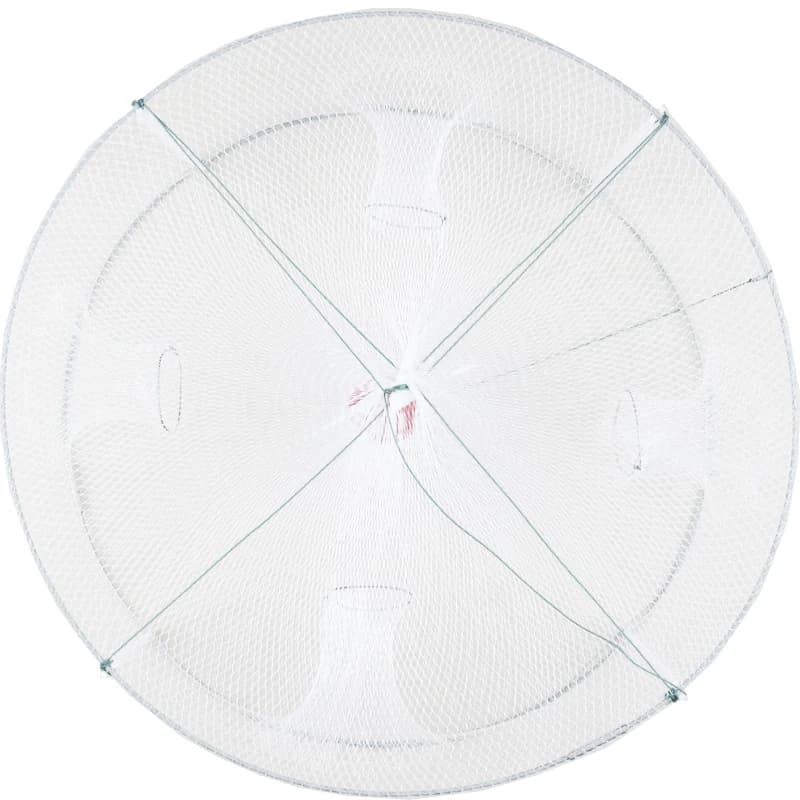 1 pz Pieghevole Pesca Gamberetti Pesce Granchio Esca Net Trappola 4 Fori Gamberi Aragosta A Rete Cast Dip Cage 42*20 cm