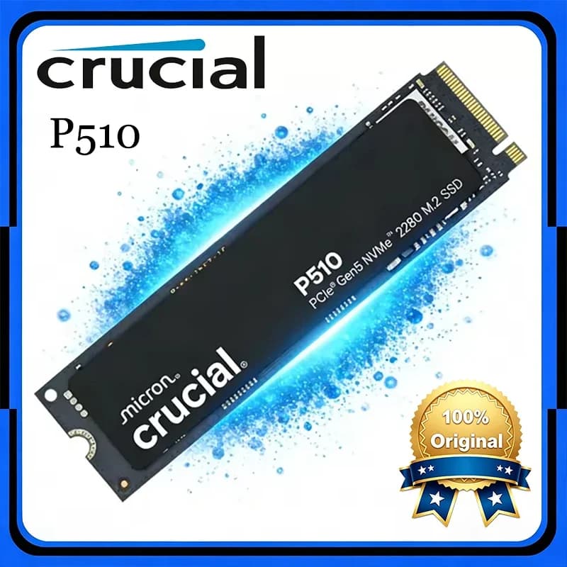 Crucial P510 1TB NVMe SSD M.2 2280 PCIe 5.0 | 11000MB/s Read, 9500MB/s Write - Upgraded from P3 Plus