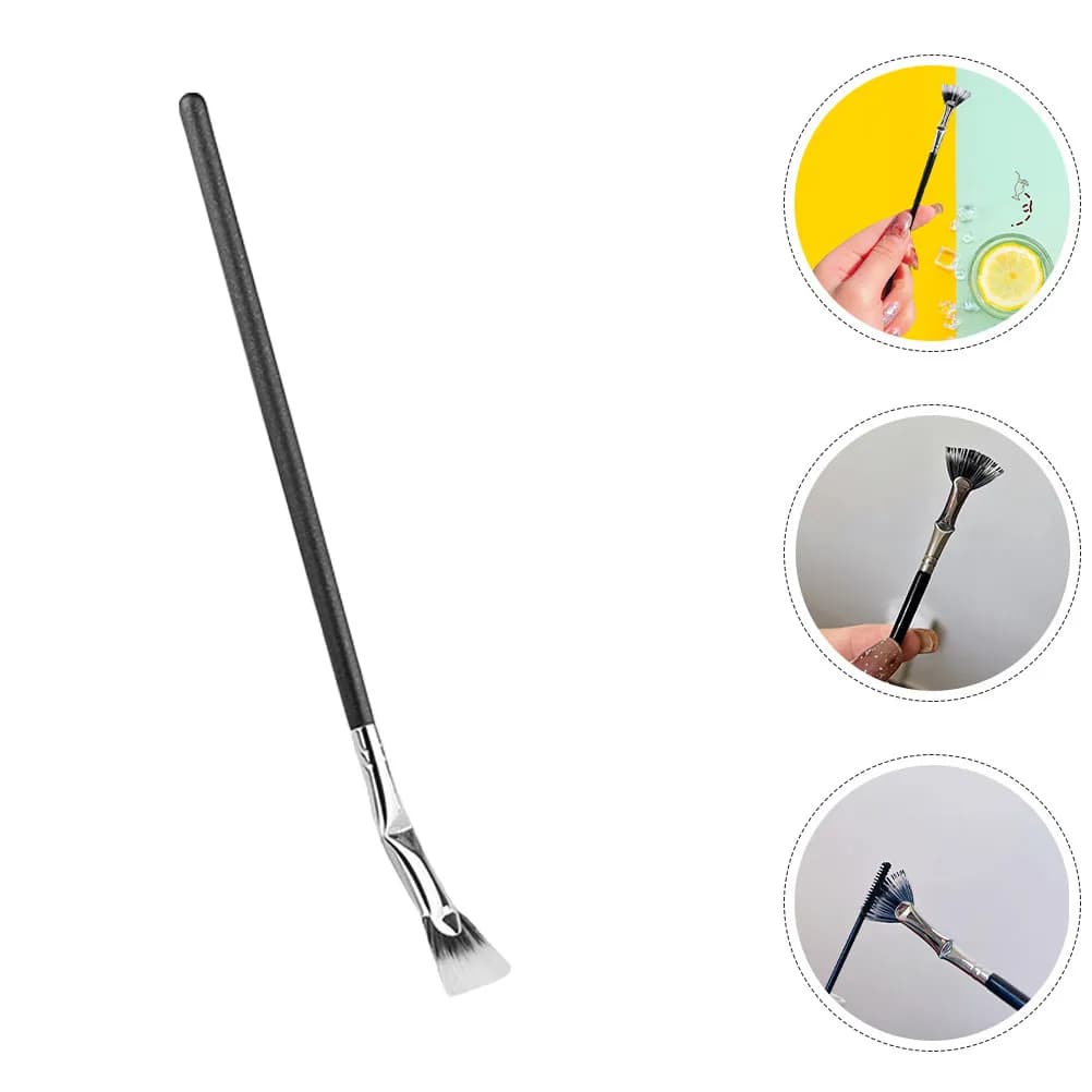 Spazzola a ventaglio leggera per ciglia, applicatore per mascara, strumento per il trucco occhi, ideale per casa, viaggio e salone