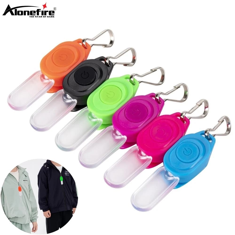 Mini LED notte lampeggiante cerniera luce portachiavi luce passeggiata cane animale domestico bambino zainetto zaino vestiti escursionismo luce di sicurezza di emergenza