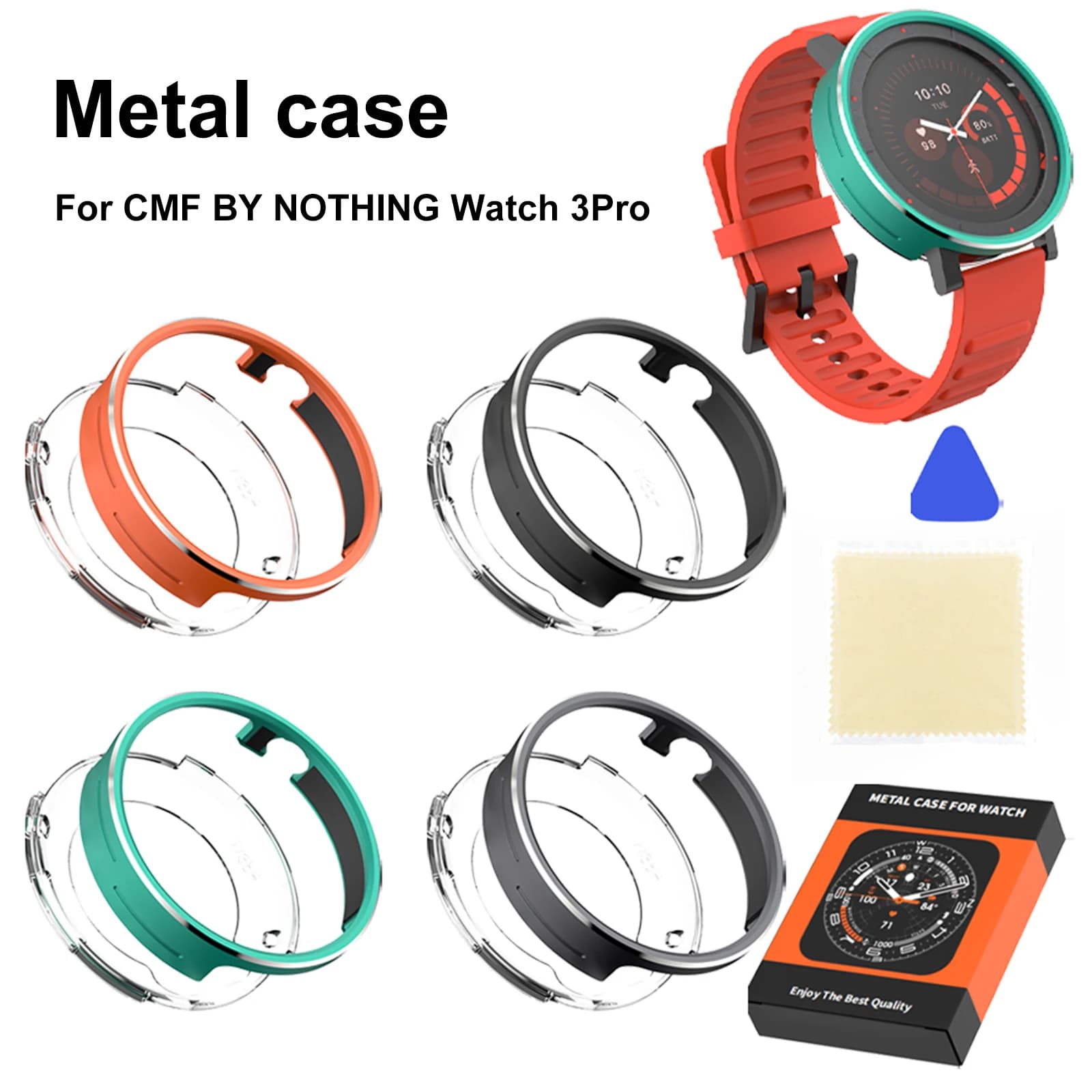 Custodia protettiva per orologio, anti-graffio, trasparente, antiurto, anti-caduta, per CMF By Nothing Watch 3 Pro