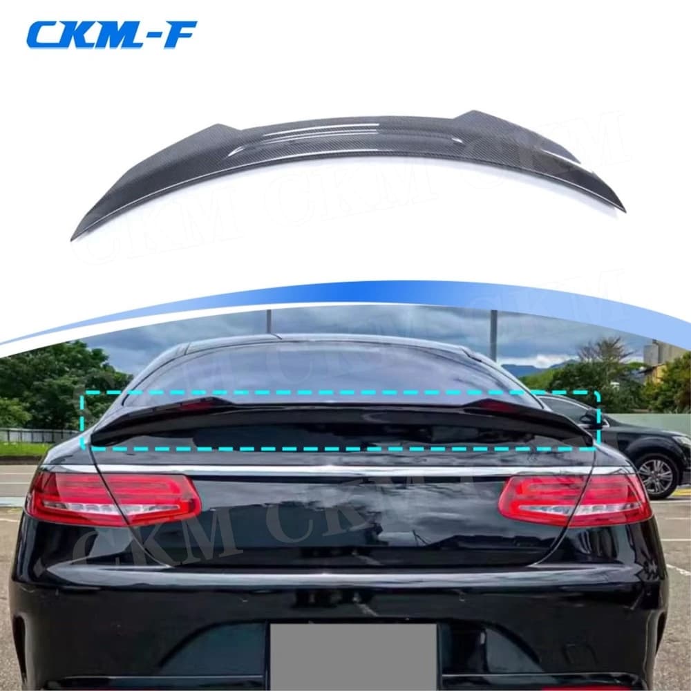 Spoiler per bagagliaio posteriore in fibra di carbonio per Benz C217 S500 S63 S65 Coupe 2 porte 2015-2020 Spoiler per bagagliaio posteriore per auto Kit corpo FRP