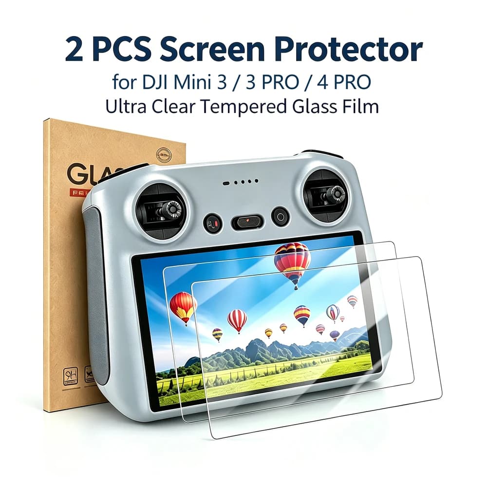 2 pcs protective film for DJI Mini 3 /3 Pro Mini 4 Pro HD protection glass screen scratch film RC 2 remote accessories