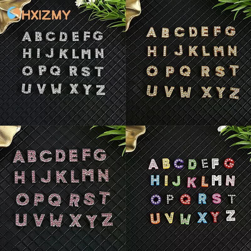 26 pieces of strass with English letter pendant decoration for nails DIY FCartoon letter nail art ashion decorations for manicure DIY accessories