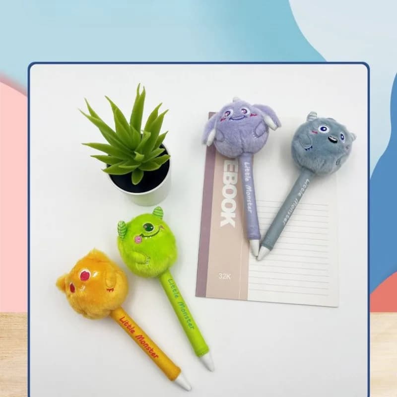 Disney Stitch Press peluche bambola penna Gel Kawaii Winnie The Pooh Lotso creativo decompressione bambola studente cancelleria penna Gel regalo