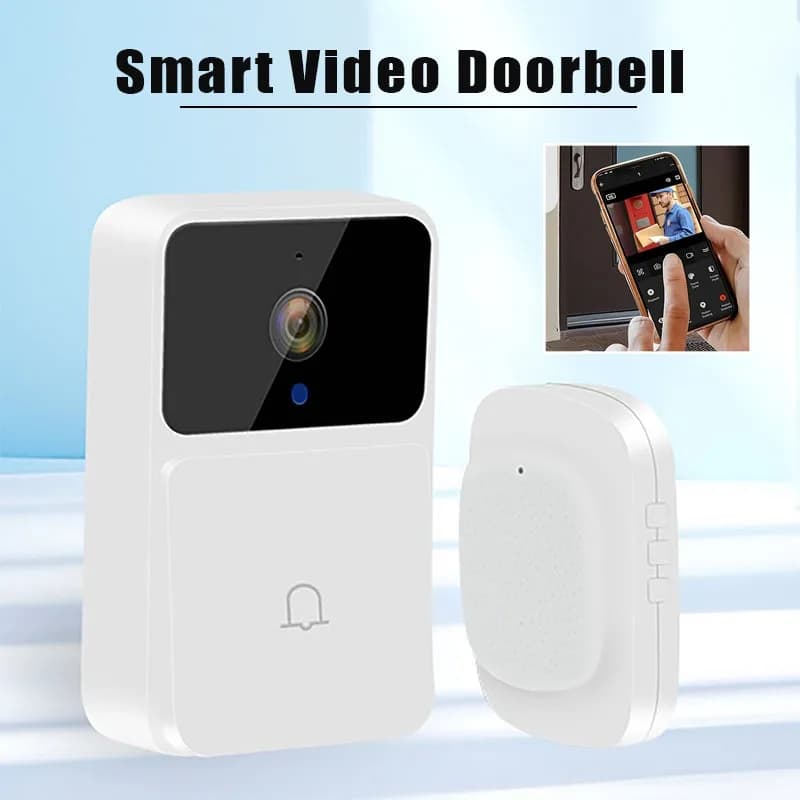Campanello intelligente con telecamera Sicurezza domestica intelligente wireless Conversazione bidirezionale Campanello video HD per visione notturna a infrarossi