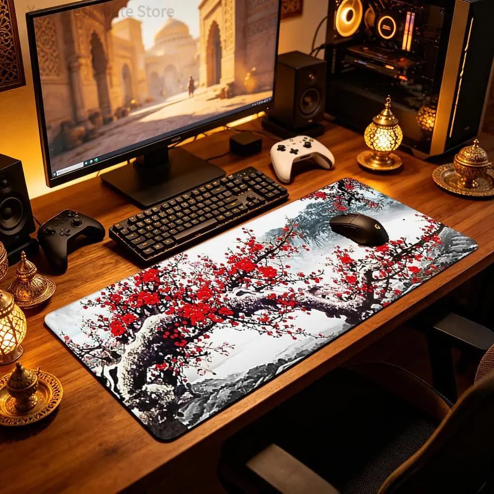 Mouse Pad sakura landscape deskmat PC accessories Mat Gamer Rug Xxl Keyboard Pad Desk Mat Office Carpet Gaming Mouse Mats