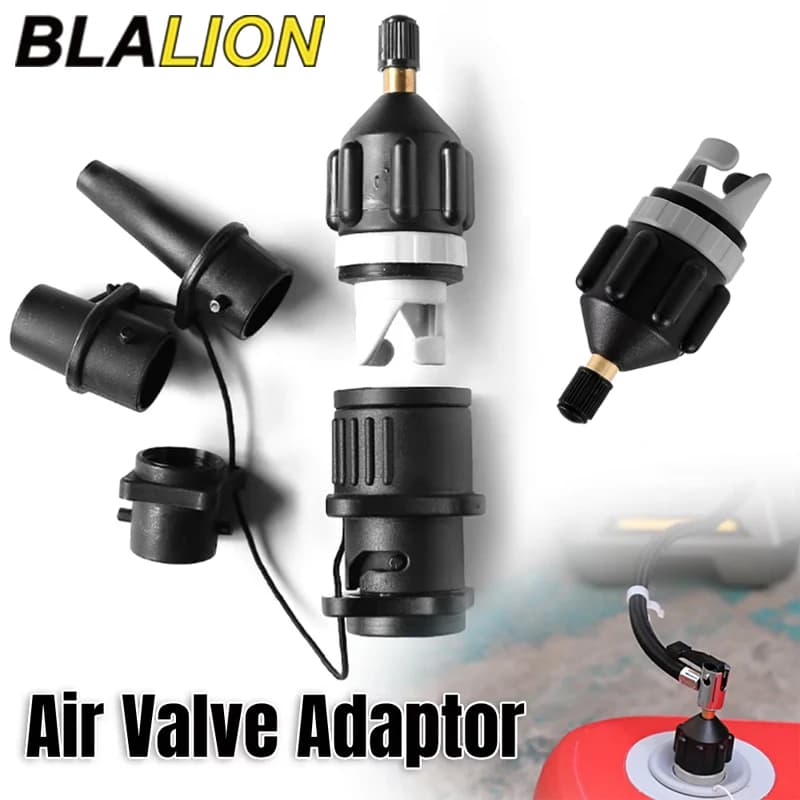 BLALION Adattatore per valvola dell'aria per scheda SUP Adattatore per pompa gonfiabile Paddle Boat Kayak Valvola dell'aria Pompa Kit combinato connettore aria per pneumatici