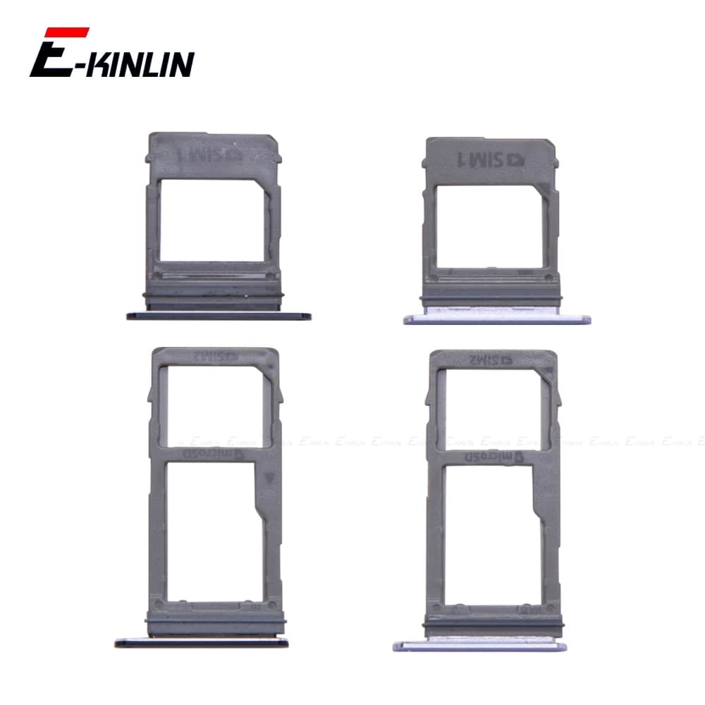 Lettore adattatore connettore contenitore slot per supporto presa scheda SIM / scheda Micro SD per Samsung Galaxy A8 A6 Plus 2018