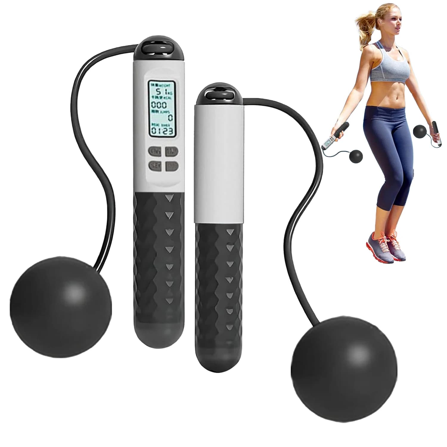 Women's Professional Fitness Jumping Cords Soft Sleeve No Weight Bearing Gym Training Tool for Indoors Exercise Equipment for Fat Loss