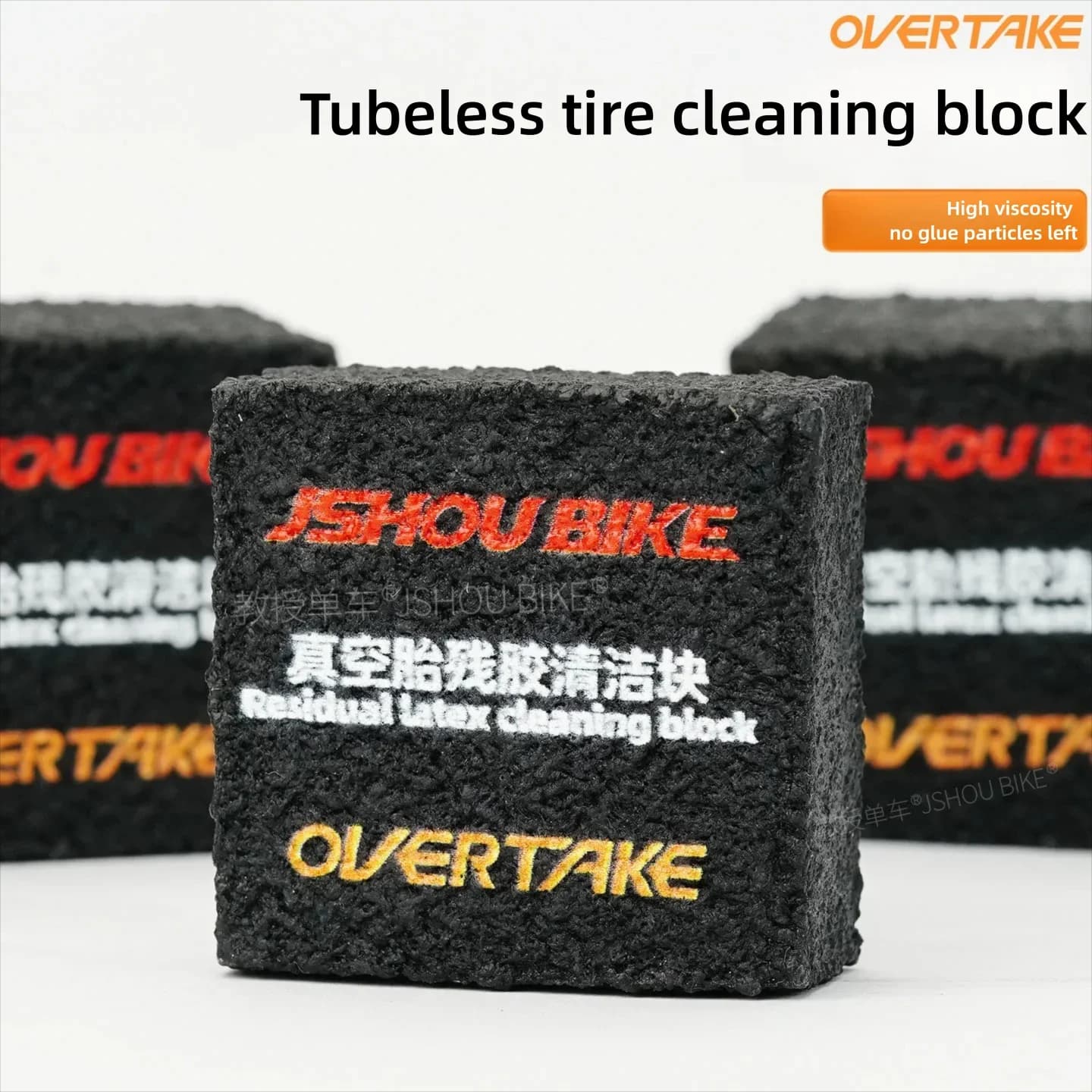 OVERTAKE Blocco per la pulizia della colla Gomma naturale Liquido per la riparazione dei pneumatici sottovuoto Rimozione residua Gomma per la pulizia Strumento durevole per la pulizia della bici