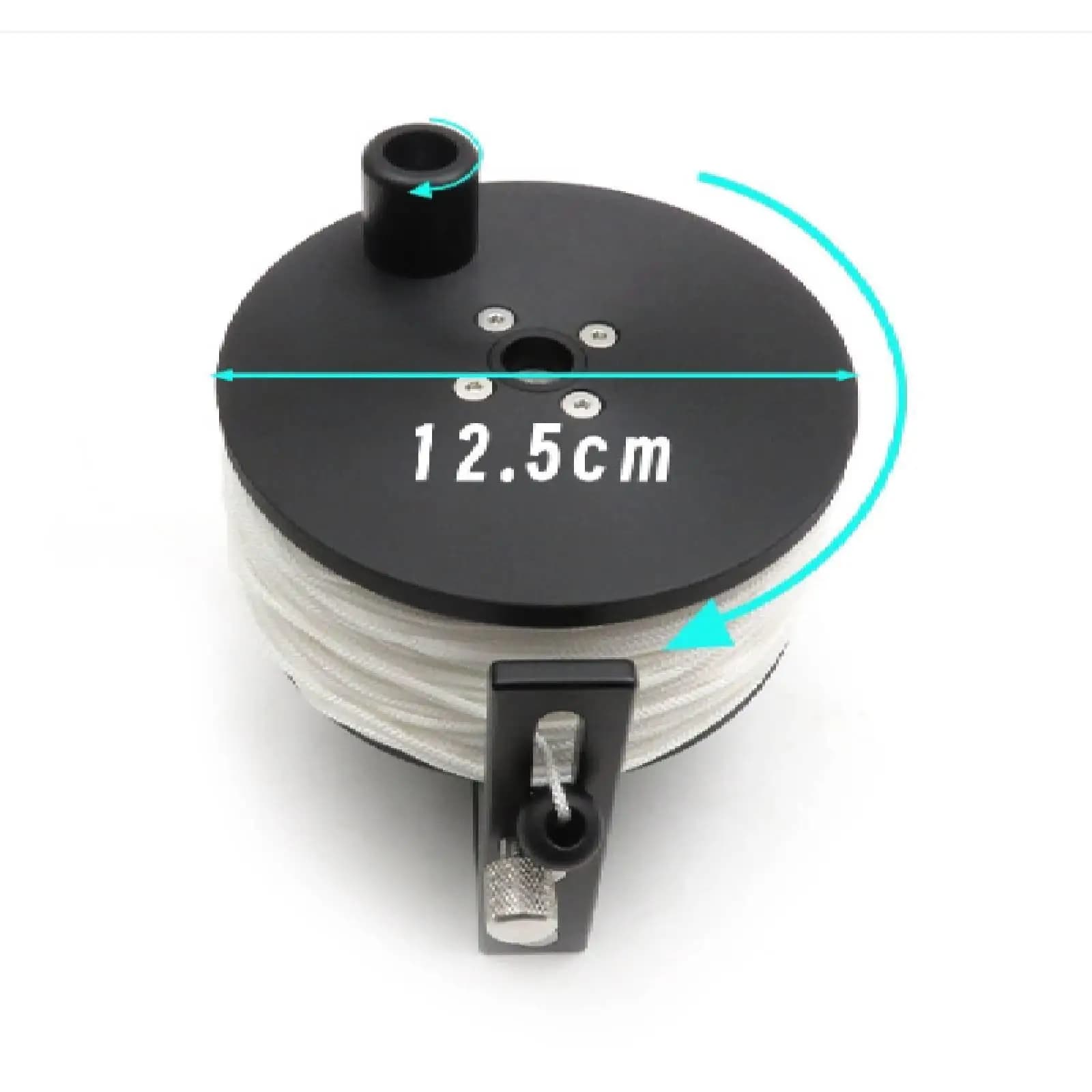 Scuba Dive Reel Quick Adjustment Nylon Equipment Compact Rotating Handle for Snorkeling Drift Diving Wreck Water Sports Cave
