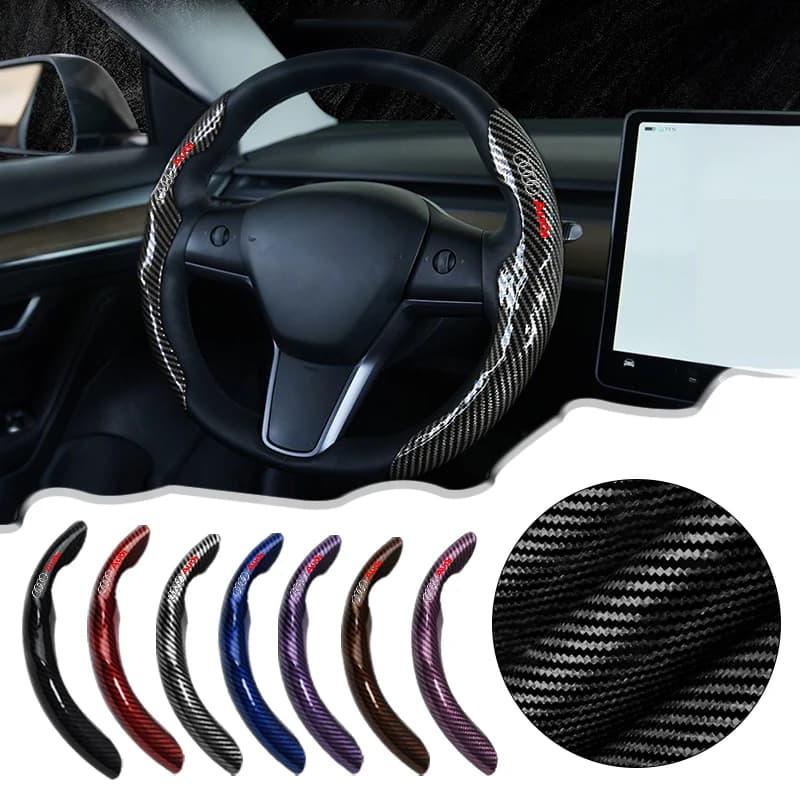 Car Styling Steering Wheel Anti-slip Wheel Cover Protect For Audi Sline TT RS A4 B7 B8 B9 A3 8P 8V 8L A5 A6 C6 C5 C7 4F A1 A7 A8
