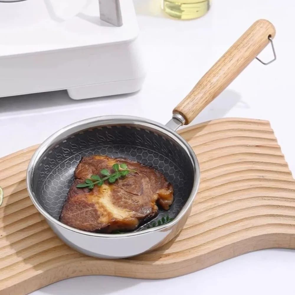 Non-coated Stainless Steel Portable Non-Coated Non-Coated Non-stick pan Frying pan with non-stick surface for home use