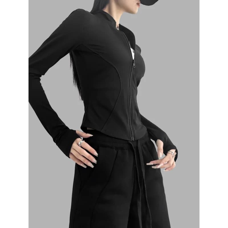Spring 2024 Women's Slim Fit Long Sleeve Yoga Sportswear Running Jacket Elegant Style Fitness Running Yoga Outerwear