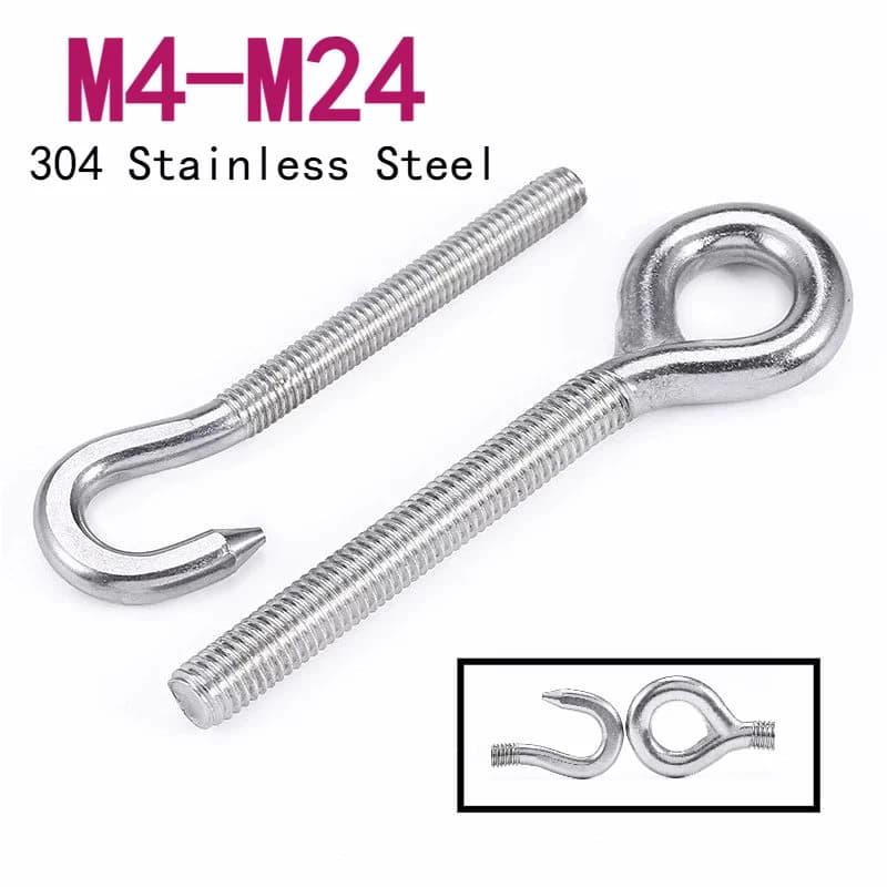 304 In Acciaio Inox Occhio di Pecora Vite Bullone Anello Gancio Appeso Macchina Vite Anello Gancio Appeso Sospensione Elementi di Fissaggio Strumento M4 ~ M24