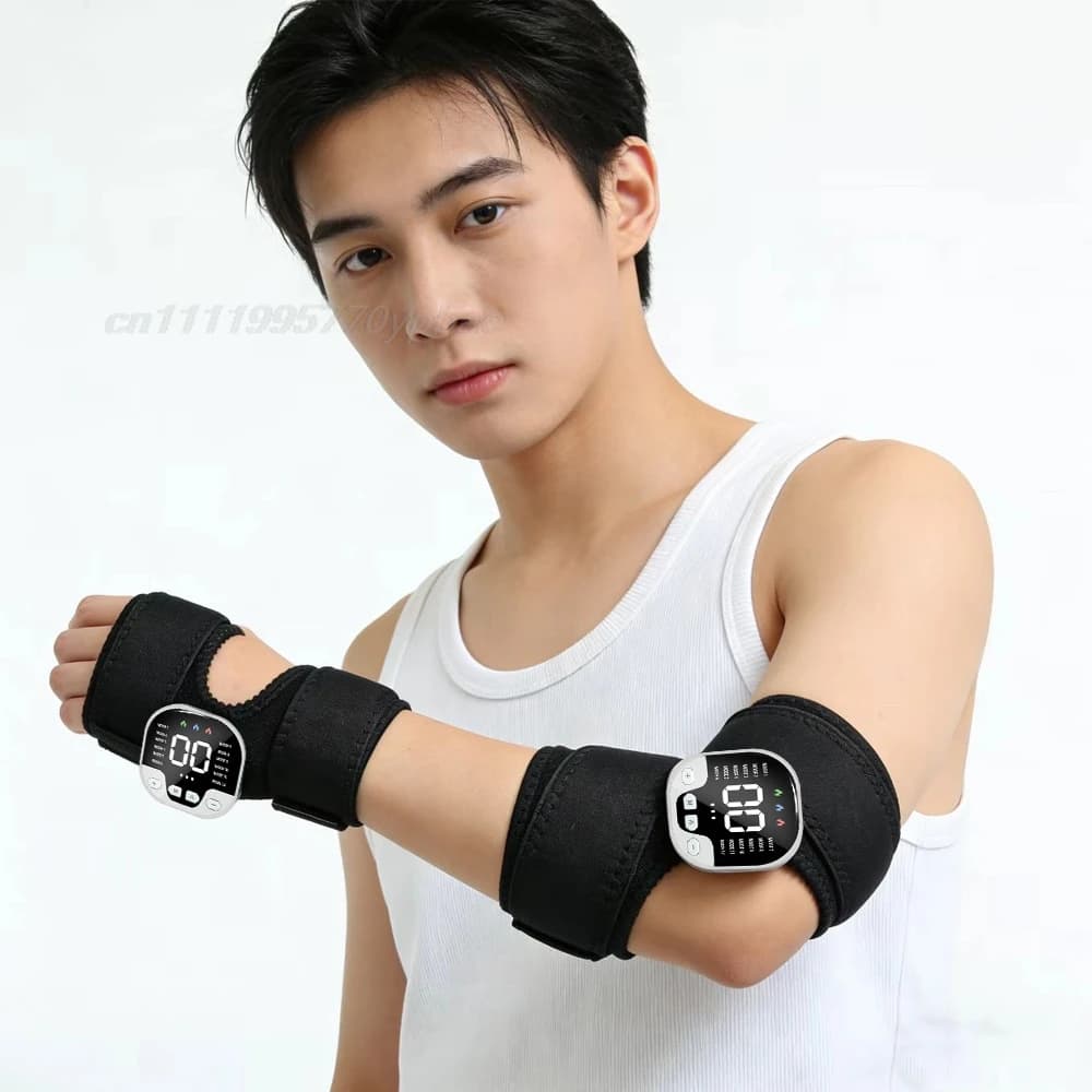 EMS Joint Massager Heated Brace 12 Modes 36 Levels Knee Elbow Wrist Support Wrap Portable Muscle Stimulator Machine