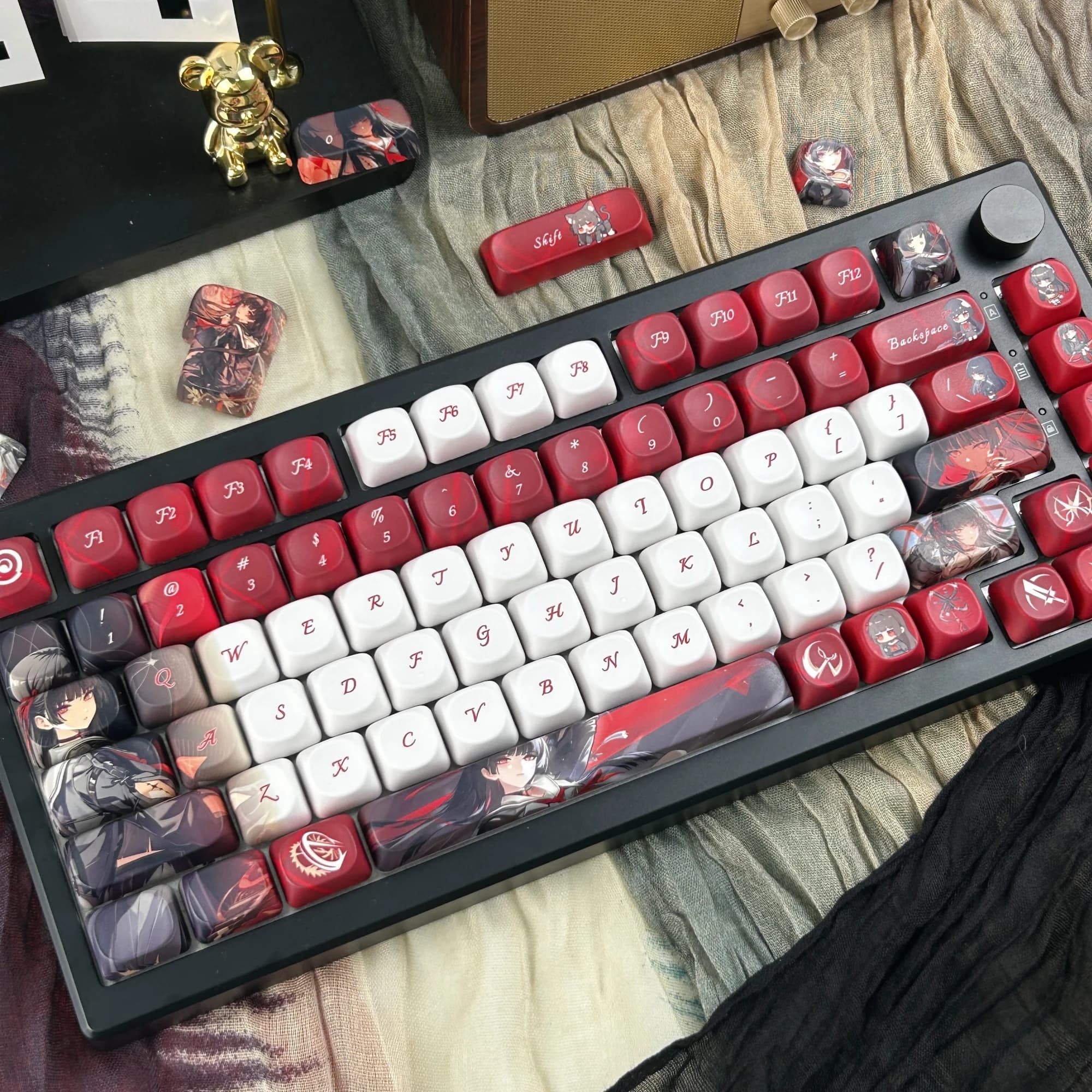 MAIMOOO Anime Chisa Keycap MOA Profilo Wuthering Waves Cartoon Cute PBT Personalizzato Cherry Keycaps per il gioco ‌ Tastiera meccanica