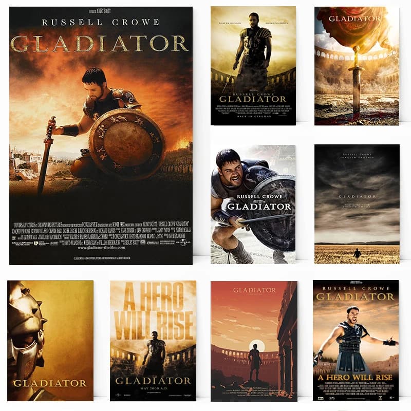 Classic Movie Gladiator (2000) Historical War Film High Quality Poster Canvas Painting Wall Art Picture Home Dorm Interior Decor