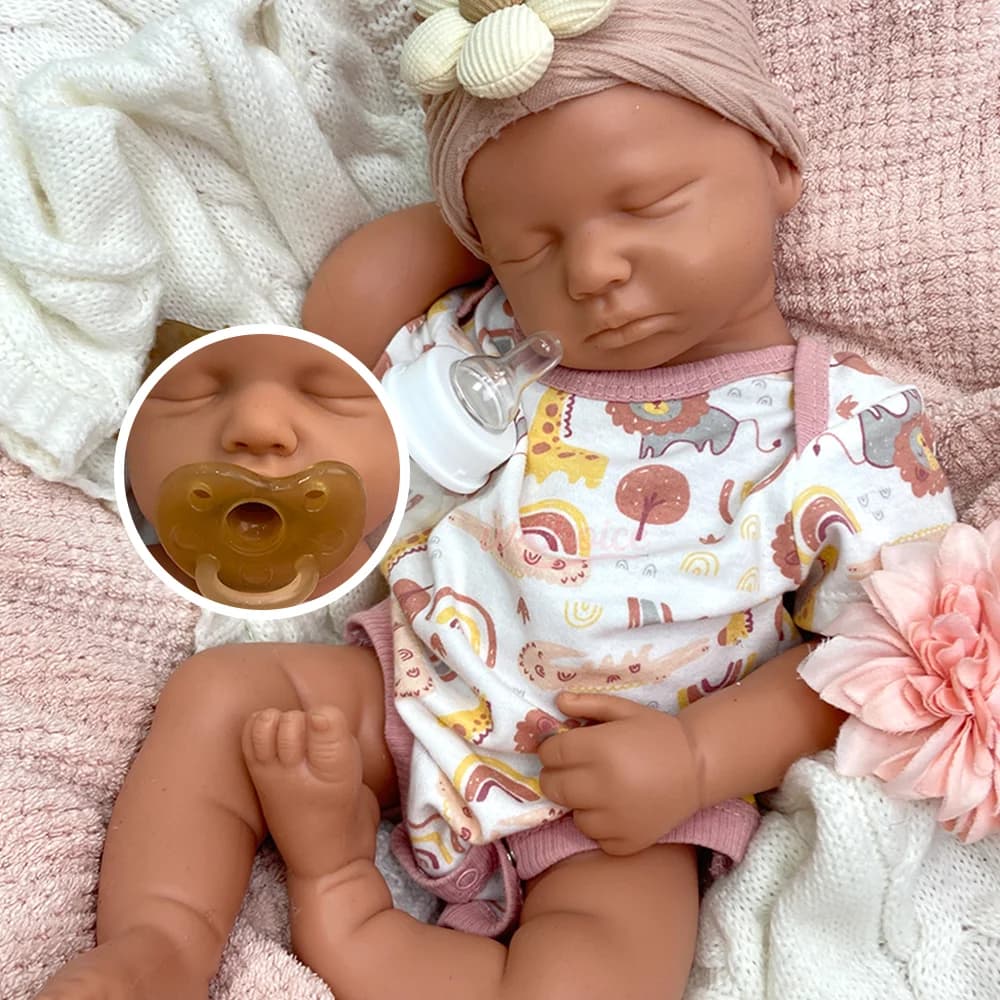 Bambola Reborn in Silicone da 50 Cm con Bocca Aperta, Loulou Reborn Femmina, Bambola Realistica Neonata Non Dipinta, Giocattolo Fai-da-Te