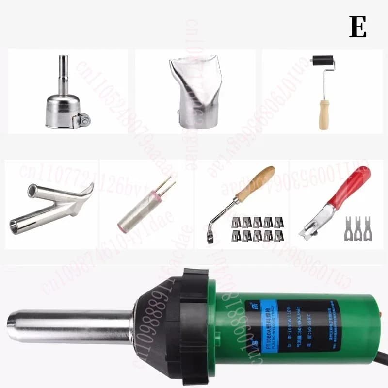 Pistola per saldatura di plastica ad alta potenza Foglio PP Pistola termica PPR Pavimento in gomma Pavimento in pelle PVC Pavimento in plastica Pistola per saldatura a caldo 1080W