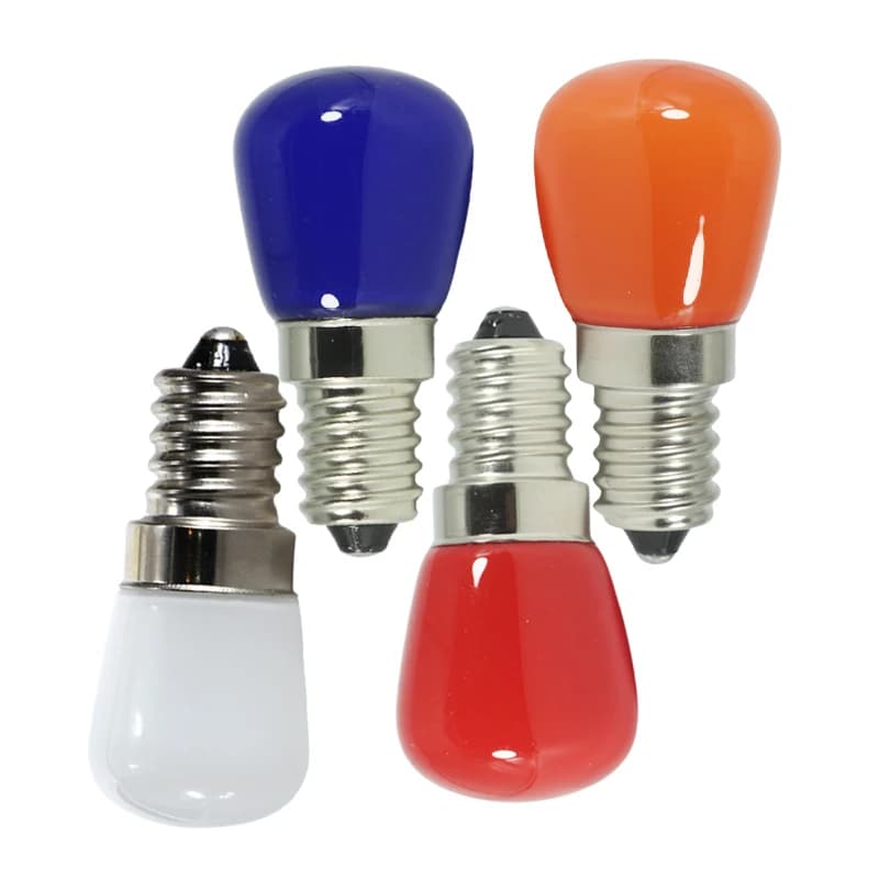 Fiala Lampadina Led E14 T22 2W Mini Colorata 110v 220v Lampada Decorare per esterni Illuminazione natalizia Blu Arancione Rosso Bianco