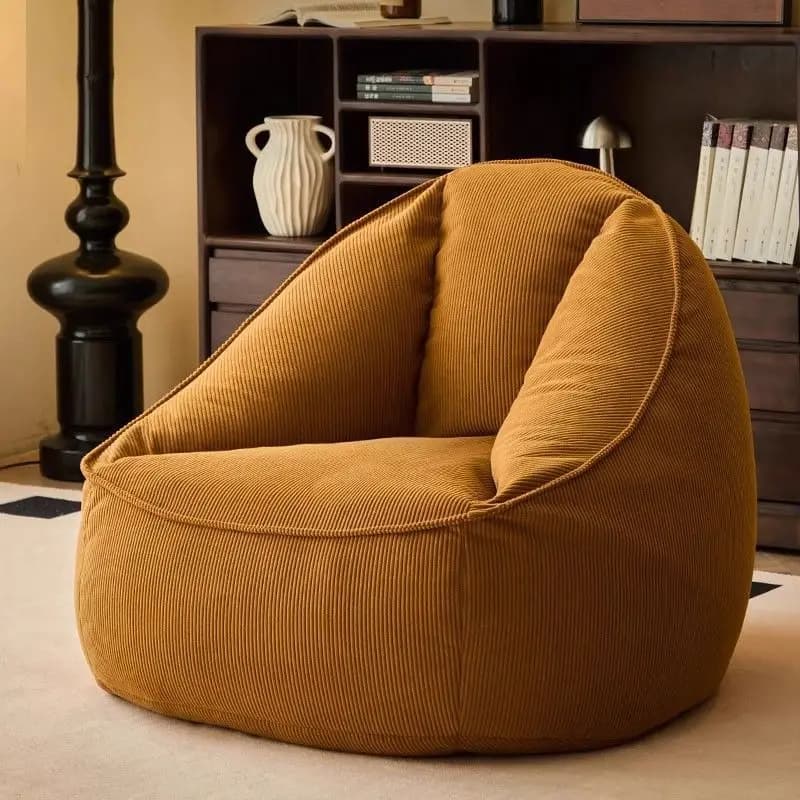 Single lazy sofa reclining and convertible into bed, for balcony, bedroom, small apartment, sack chair, nest chair, ideal for relaxation and influencer.
