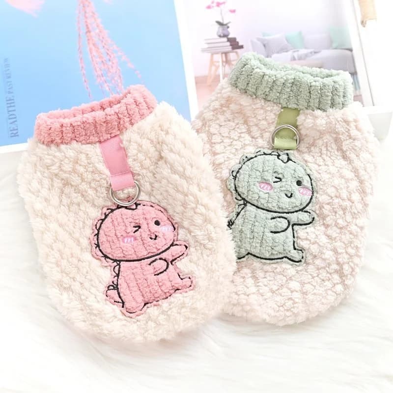 Vestiti per cani in pile autunnali Felpe con cappuccio per cani con stampa di cartoni animati Maglioni per cuccioli di moda Gilet caldo e morbido per gatti Pullover Felpe con cappuccio per animali Costume per cani