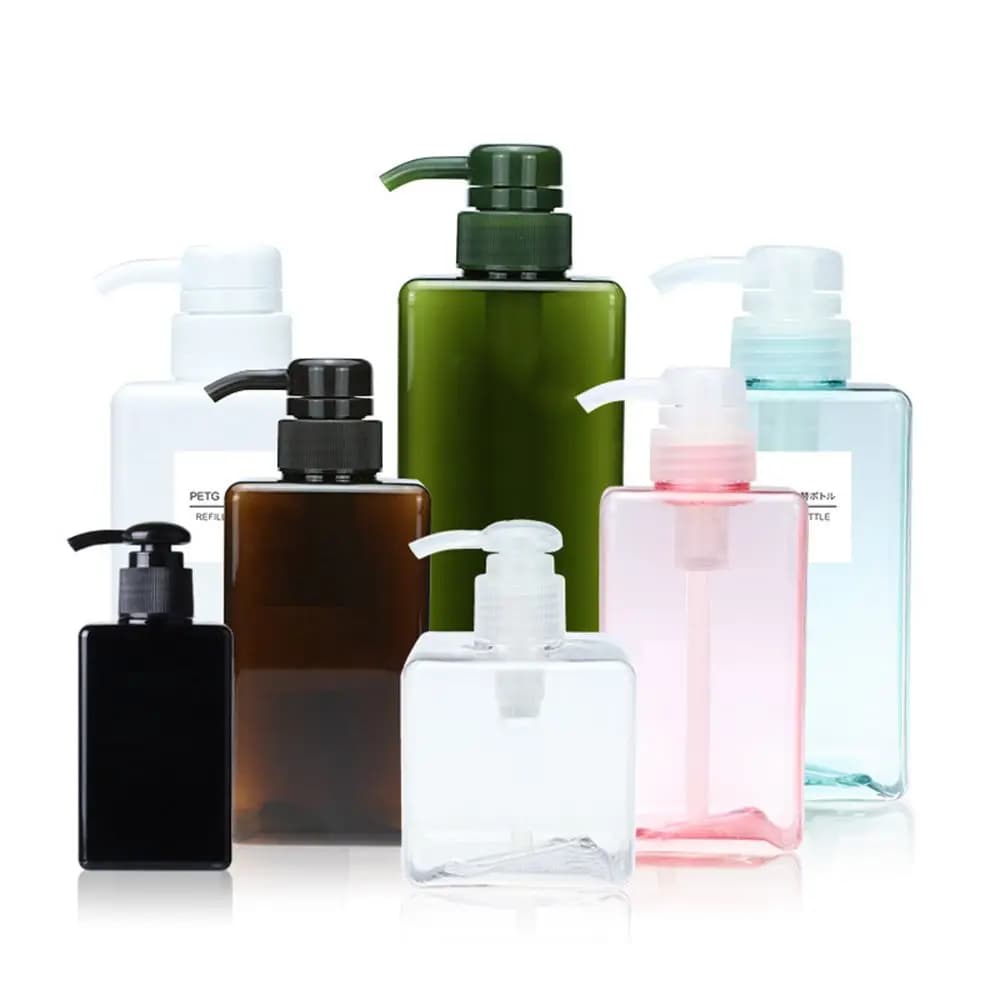 Dispenser di sapone liquido con pompa per contenitore per gel doccia trasparente per disinfettante per le mani vuoto per uso domestico