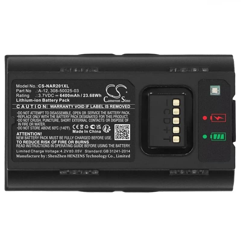 3.7V 5200mAh/6400mAh Home Security Camera Battery A-12 308-50025-03 for Arlo Essential Smart Wired Video Doorbell AVD2001