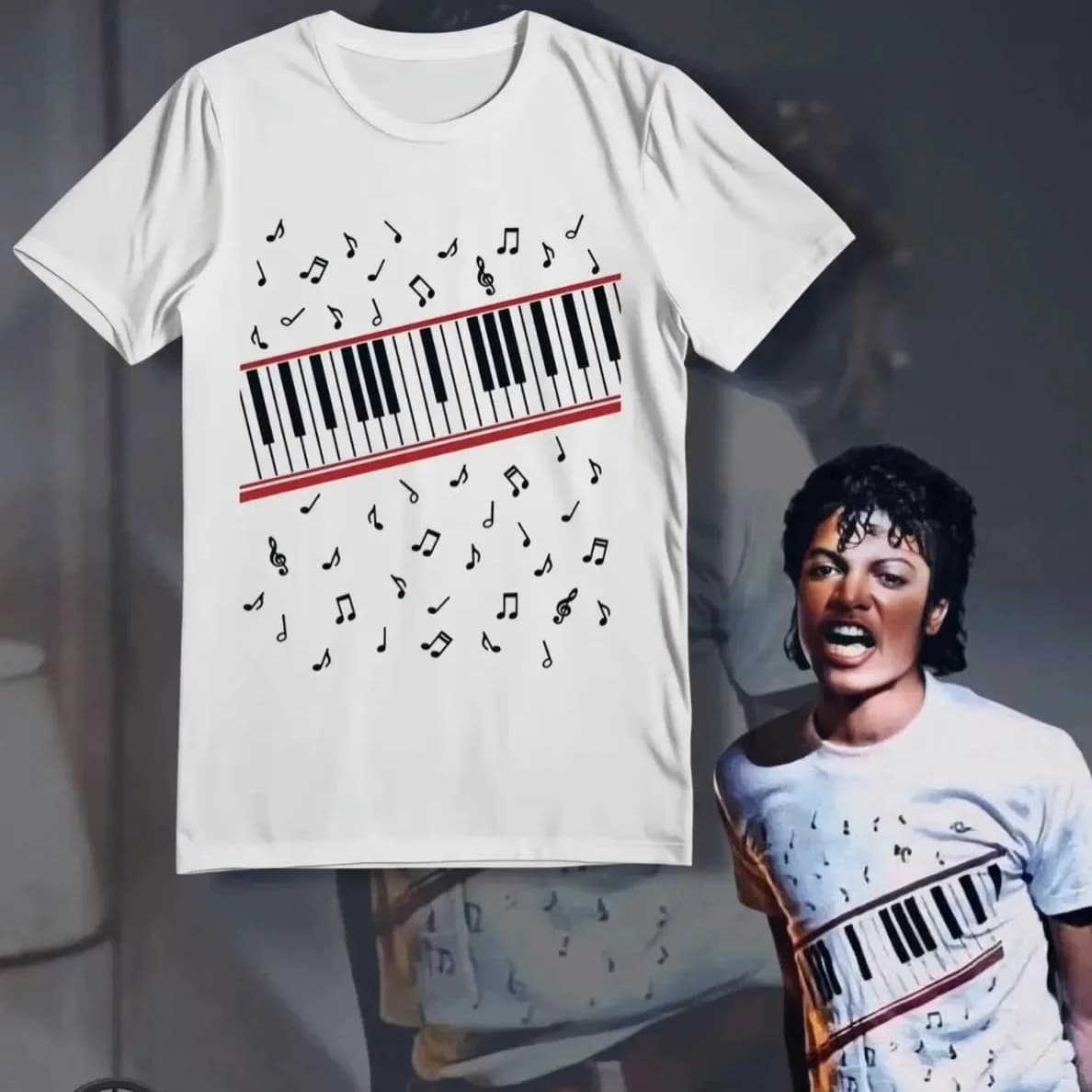 2026 Summer New Michael Jackson Beat It Piano T Shirt Cotton Unisex Men's and Women's T-Shirt Casual Tee Fans Gifts S-5xl