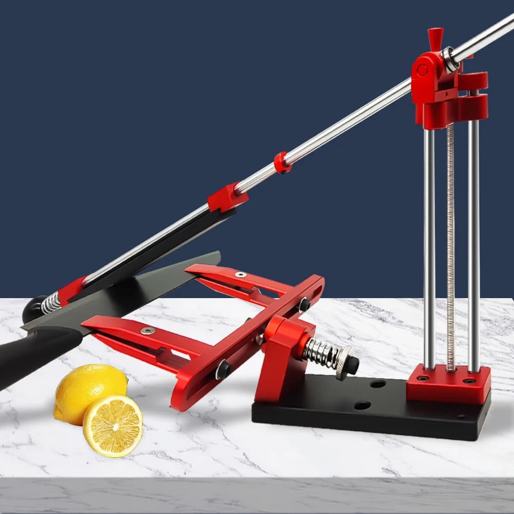 Kit per affilare i coltelli ad angolo fisso con rotazione di 360 °-affilacoltelli professionale con pietre per affilare-strumenti per il sistema di tenuta abrasiva