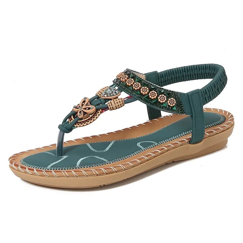 Women Sandals Plus Size 36-43 Shoes for Women 2025 Summer Fashion Rhinestone Platform Flats Comfortable Sandalias De Mujer